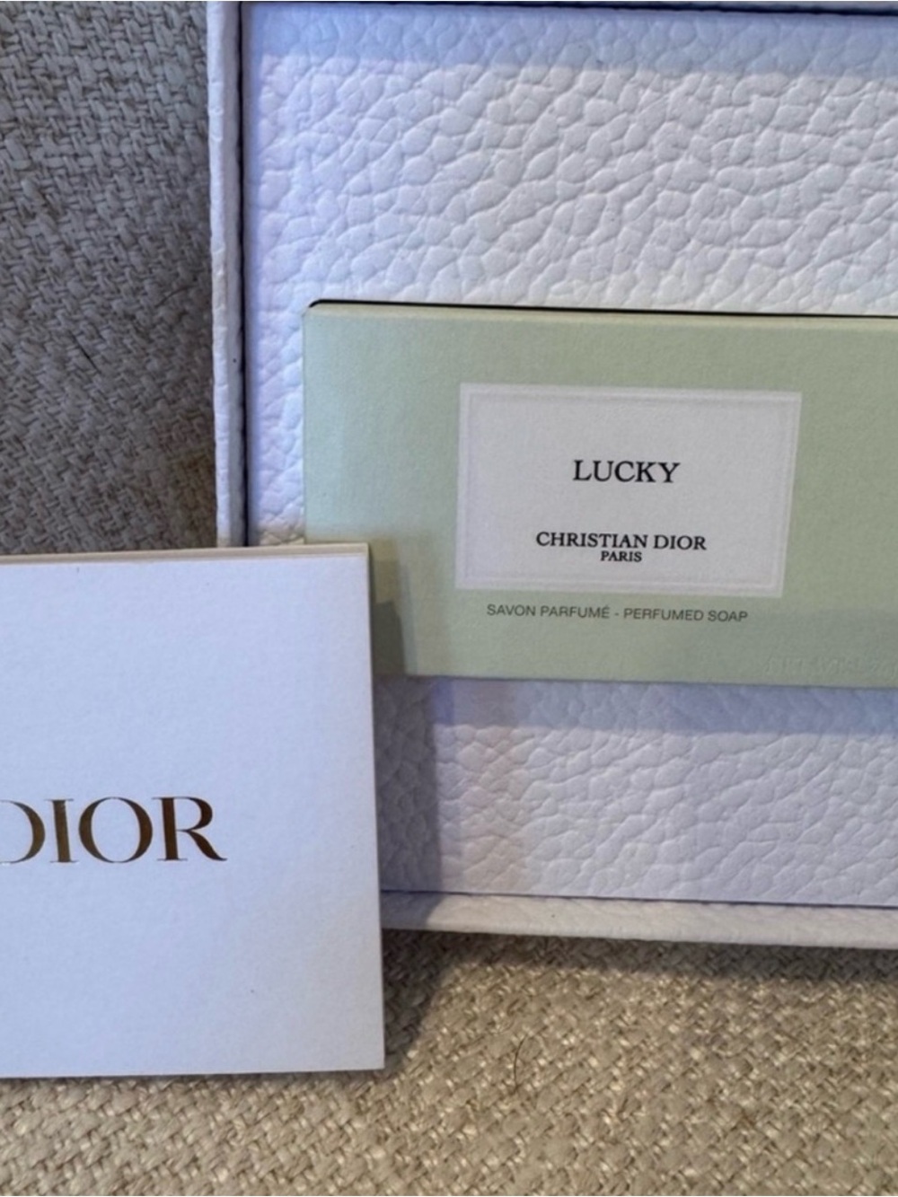 Dior Lucky Soap with Green Leaf Decorative Tray-NWT - Picture 3 of 6